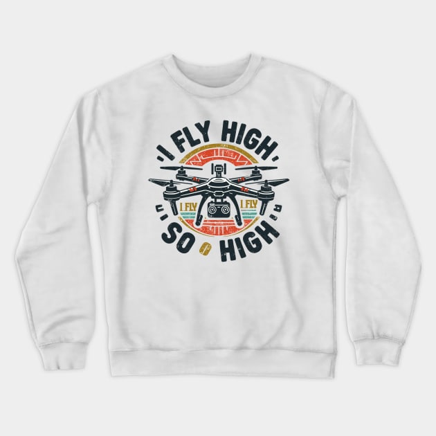 Drone Crewneck Sweatshirt by Vehicles-Art